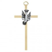 4.25" H Brass Cross with Emblem - Confirmation 4.25" H Brass Cross with Emblem - Confirmation