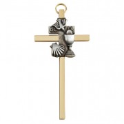 4.25" H Brass Cross with Emblem - RCIA 4.25" H Brass Cross with Emblem - RCIA