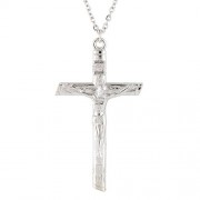 Log Crucifix Necklace