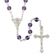 Amethyst Glass Bead Rosary (BK-12190) Amethyst Glass Bead Rosary (BK-12190)