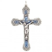 Crucifix Pendant With Blue