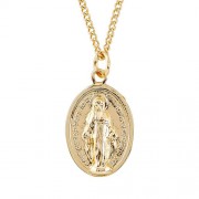 Gold Miraculous Medal Necklace