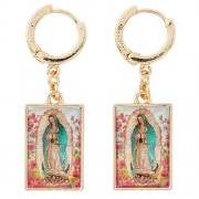 Our Lady Of Guadalupe Gold Earrings
