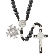 Black Saint Benedict Paracord Rosary Black Saint Benedict Paracord Rosary