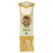 Vintage Ribbon Pin With Tassels - Our Lady Of Guadalupe