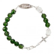 Green Our Lady of Guadalupe Bracelet