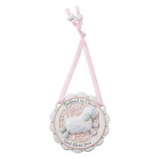 Baptized in Christ Crib Medal Pink Baptized in Christ Crib Medal Pink