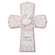 Baptized in Christ Cross Pink Baptized in Christ Cross Pink
