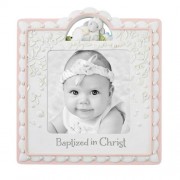 Baptized in Christ Photo Frame Pink Baptized in Christ Photo Frame Pink