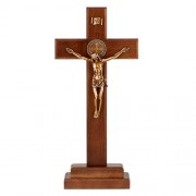 13" H Saint Benedict Standing Crucifix (G4695) 13" H Saint Benedict Standing Crucifix (G4695)