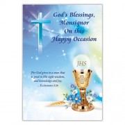 God's Blessings Monsignor On This Happy Occasion Card