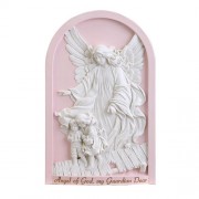 Guardian Angel Plaque Pink