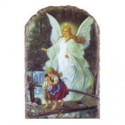 Arched Tile Plaque with Stand - Guardian Angel Arched Tile Plaque with Stand - Guardian Angel