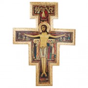 Saint Damiano Wood Crucifix (J5503)