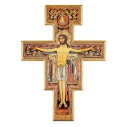 Saint Damiano Wood Crucifix (J5506)