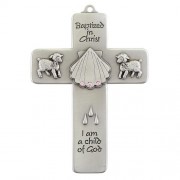 Baptized in Christ Cross - Pink Baptized in Christ Cross - Pink