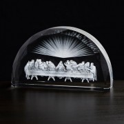 Last Supper Scene Etched Glass