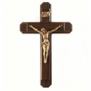 13" H Walnut Sick Call Crucifix Set (L1354) 13" H Walnut Sick Call Crucifix Set (L1354)