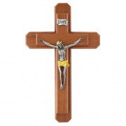 13" H Walnut Sick Call Crucifix Set (L1355) 13" H Walnut Sick Call Crucifix Set (L1355)