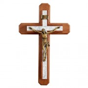 13" H Walnut Sick Call Crucifix Set (L1357) 13" H Walnut Sick Call Crucifix Set (L1357)