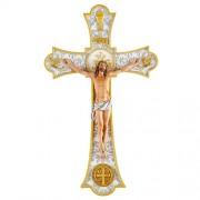 Holy Mass Wall Crucifix 8" H Plain