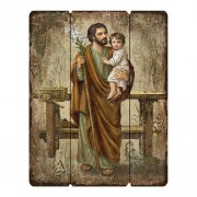 Wood Pallet Sign - Saint Joseph and Child Wood Pallet Sign - Saint Joseph and Child