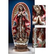 Our Lady of Guadalupe Statue with Ornate Base