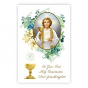 Greeting Card - On Your First Communion, Granddaughter