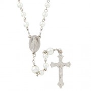 Wire Wrapped Rosary - Mother Of Pearl Wire Wrapped Rosary - Mother Of Pearl
