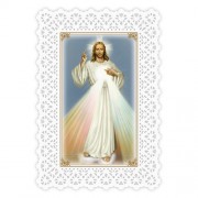 25-pk Lace Holy Prayer Card - Divine Mercy Chaplet - 25/pk 25-pk Lace Holy Prayer Card - Divine Mercy Chaplet - 25/pk