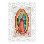 25-pk Lace Holy Prayer Card - Our Lady of Guadalupe - 25/pk