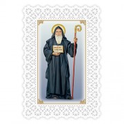 25-pk Lace Holy Prayer Card - Saint Benedict Prayer - 25/pk