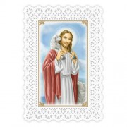 25-pk Lace Holy Prayer Card - Christ the Good Shepherd/Act Of Contrition - 25/pk 25-pk Lace Holy Prayer Card - Christ the Good Shepherd/Act Of Contrition - 25/pk