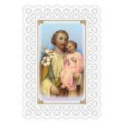 25-pk Lace Holy Prayer Card - Saint Joseph Prayer - 25/pk