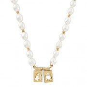 Pearly Mother and Sacred Scapular Necklace