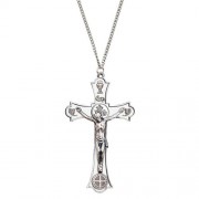 White Saint Benedict Holy Mass Pendant