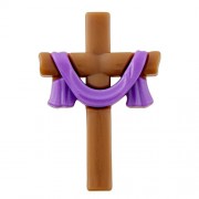 Easter Cross Button - 12 Pcs