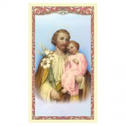 25-pk Spanish Holy Prayer Card - Saint Joseph and Child - 25/pk