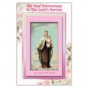 On Your Anniversary in the Lord's Service Card with Removable Prayer Card (RA68065)
