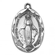 Sterling Silver Medal - Miraculous (SS3034) Sterling Silver Medal - Miraculous (SS3034)