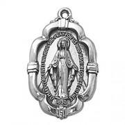 Sterling Silver Medal - Miraculous (SS3070) Sterling Silver Medal - Miraculous (SS3070)