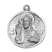Sterling Silver Medal - Scapular Medal (SS427)
