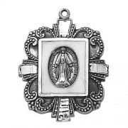Sterling Silver Medal - Miraculous Medal - White Sterling Silver Medal - Miraculous Medal - White