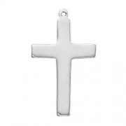 Sterling Silver Polished Cross Pendant