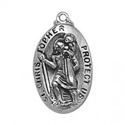 Sterling Silver Medal - Saint Christopher (SS8547)