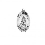 Sterling Silver Saint Francis Medal (SS927-18)
