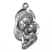 Sterling Silver Medal - Madonna with Child (SS9715) Sterling Silver Medal - Madonna with Child (SS9715)