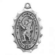 Sterling Silver Medal - Saint Christopher (SS9870)