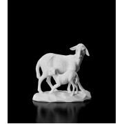 10" H Val Gardena White 2 Sheep 10" H Val Gardena White 2 Sheep