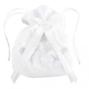 First Communion Floral Drawstring Purse